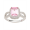 Suzy Levian New York Suzy Levian Sterling Silver Cubic Zirconia Pink Engagement Ring
