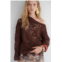 Zara CROCHET SWEATER WITH ASYMMETRIC NECKLINE