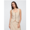 Gapfactory Linen-Blend Scoopneck Vest