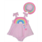 Blueberi Boulevard Baby Girls Rainbow and Stripes Seersucker Sundress and Hat Set
